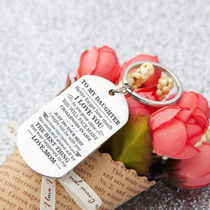 Mom To Daughter- Just Do Your Best - Inspirational Keychain