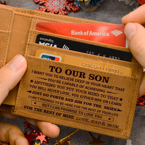 To Our Son - Genuine Premium Leather Card Wallet