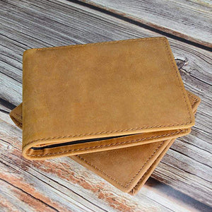To My GrandSon - Genuine Premium Leather Bifold Card Wallet