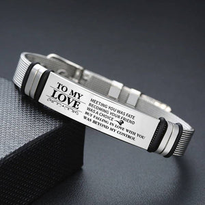 To My Love - Falling in Love - Stainless Steel Bracelet