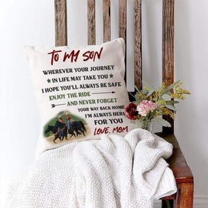 Mom To Son - Enjoy The Ride - Pillow Case