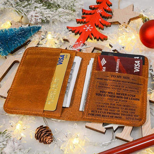 Dad To Son - Premium Cow Leather Bifold Wallet