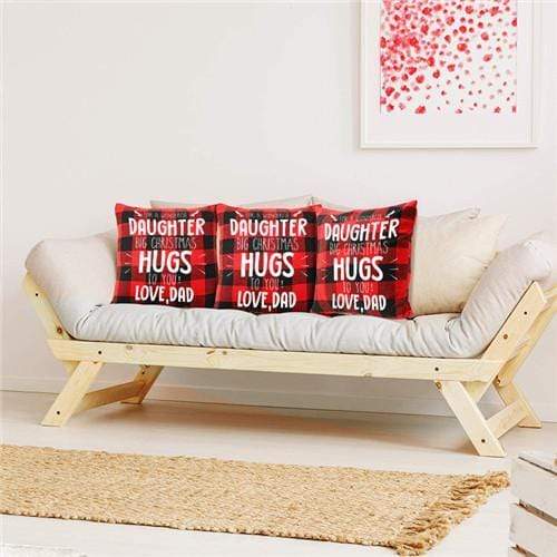 Dad To Daughter - Big Christmas Hugs To You - Cushion Case