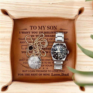 Dad To Son - Never Lose - Leather Valet Tray