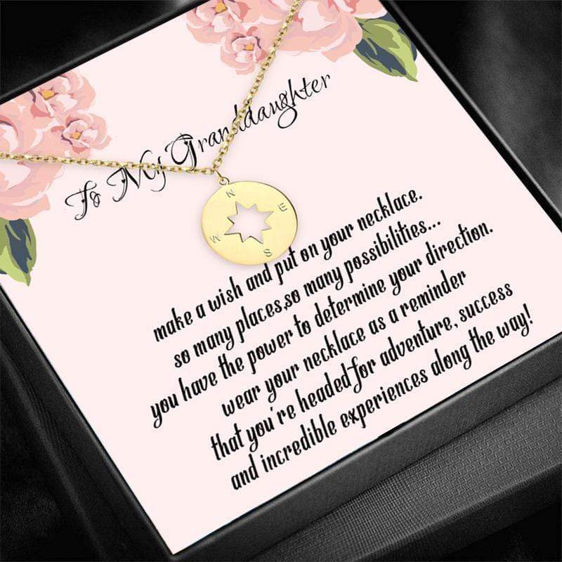 To My Granddaughter - Going Place - Compass Necklace