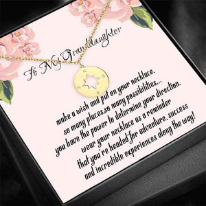 To My Granddaughter - Going Place - Compass Necklace