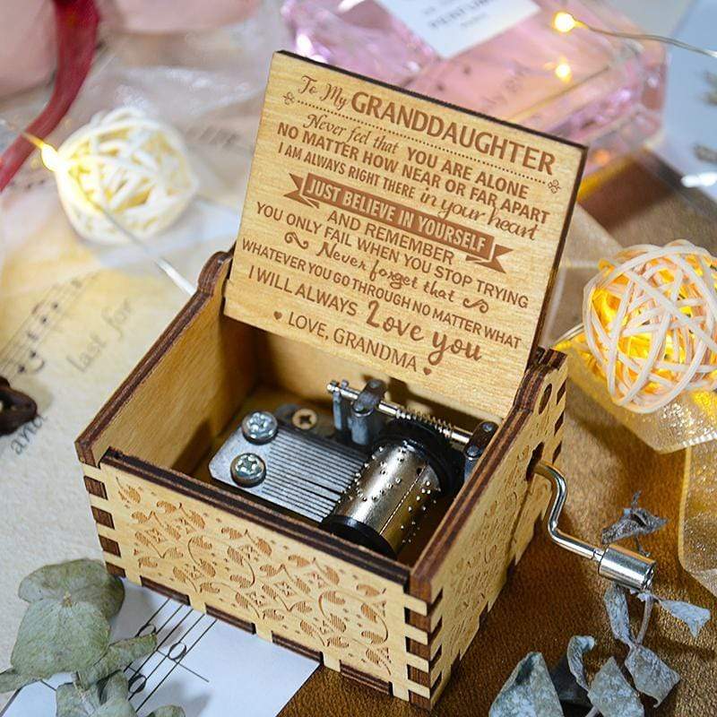 Grandma To Granddaughter - Believe In Yourself - Engraved Music Box