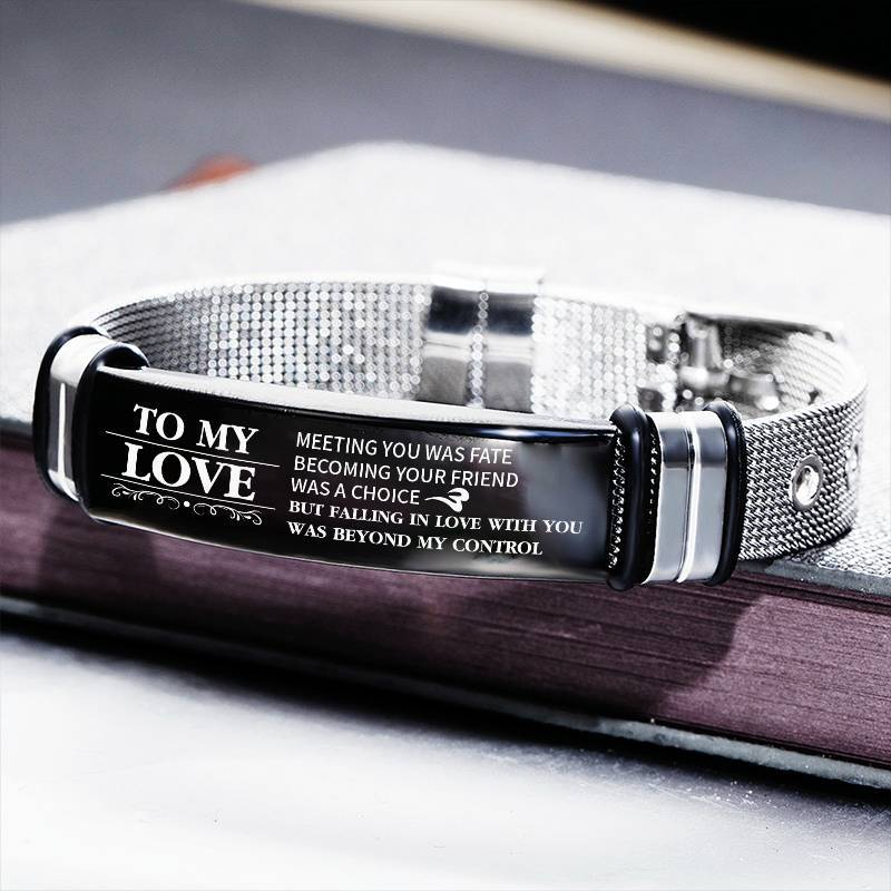 To My Love - Falling in Love - Stainless Steel Bracelet