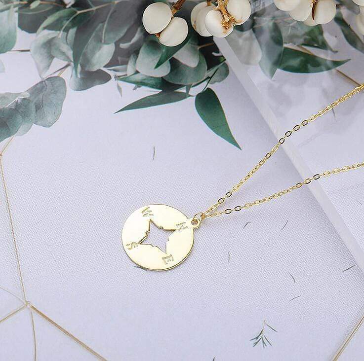 Dad To Daughter Compass Necklace - Enjoy Your Ride