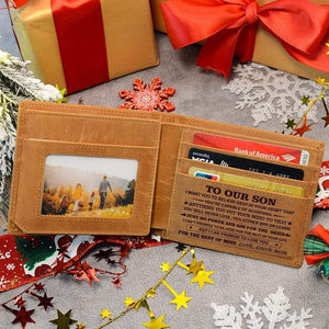 To Our Son - Genuine Premium Leather Card Wallet
