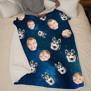 Colorful Life - Personalized Custom Blanket - Upload Image, Gift For Family, Christmas Gift