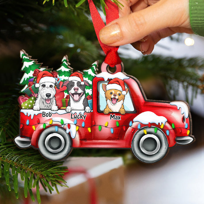 Loads Of Love - Dogs Merry Christmas - Personalized Shaped Ornament