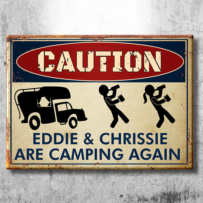 Camping Metal Sign