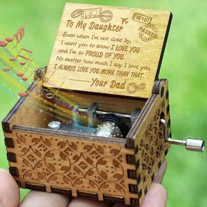 Dad to Daughter  - I Am So Proud Of You - Engraved Music Box