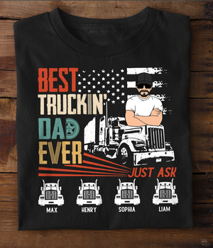 Gift For Father Trucker Personalized T-shirt