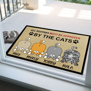 All Visitors Must Be Approved By Cats - Funny Doormat For Cat Lovers