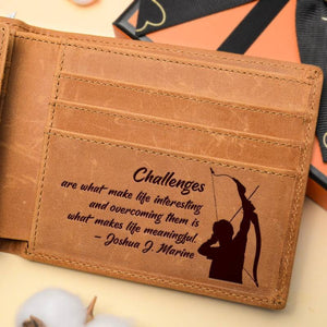 Joshua J. Marine Motivational Quotes - Bifold Wallet