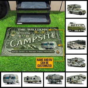 Camping Welcome To Campsite Custom Doormat
