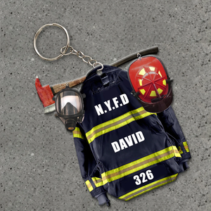 Firefighter Uniform - Personalized Acrylic Keychain