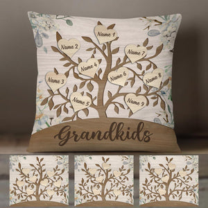 Personalized Mom Grandma Family Tree Pillow