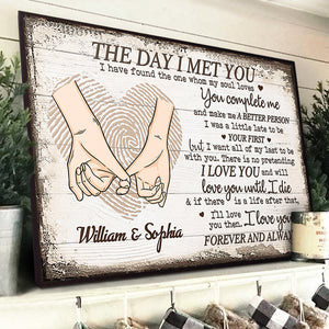 Love You Forever And Always - Gift For Couples, Husband Wife, Personalized Horizontal Poster