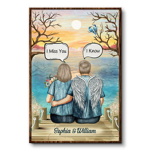 Still Talk About You Widow Middle Aged Couple - Memorial Gift - Personalized Custom Poster