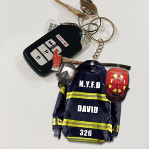 Firefighter Uniform - Personalized Acrylic Keychain