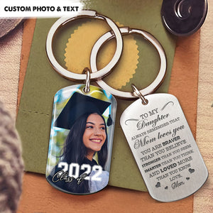 You're Braver Than You Believe Graduation Metal Keychain, Graduation Gift