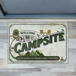 Camping Welcome To Campsite Custom Doormat