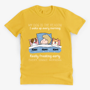 My Dogs Are The Reason I Wake Up, Personalized Shirt, Custom Gifts For Dog Lovers