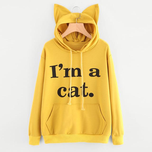 I'm a Cat - Cat Ear Hoodie Sweatshirt