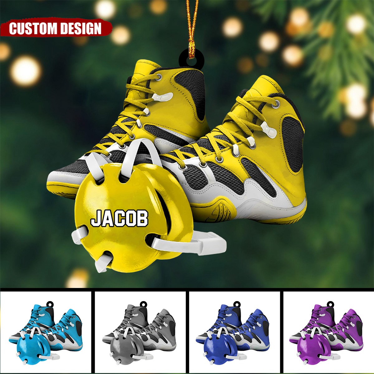 Personalized Wrestling Christmas Ornament Gift For Wrestling Lovers- New Release