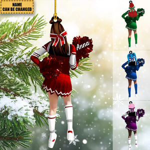 Personalized Cheerleading Pom pom Girl Christmas Ornaments - New Release