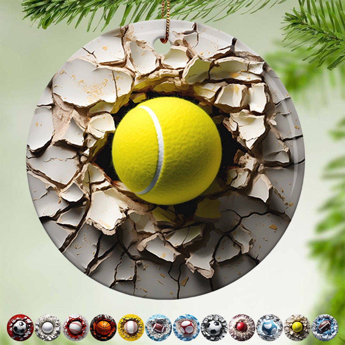 Sports Balls Ceramic Ornament - New Release