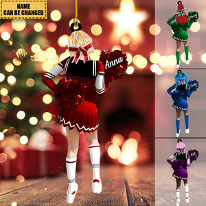 Personalized Cheerleading Pom pom Girl Christmas Ornaments - New Release