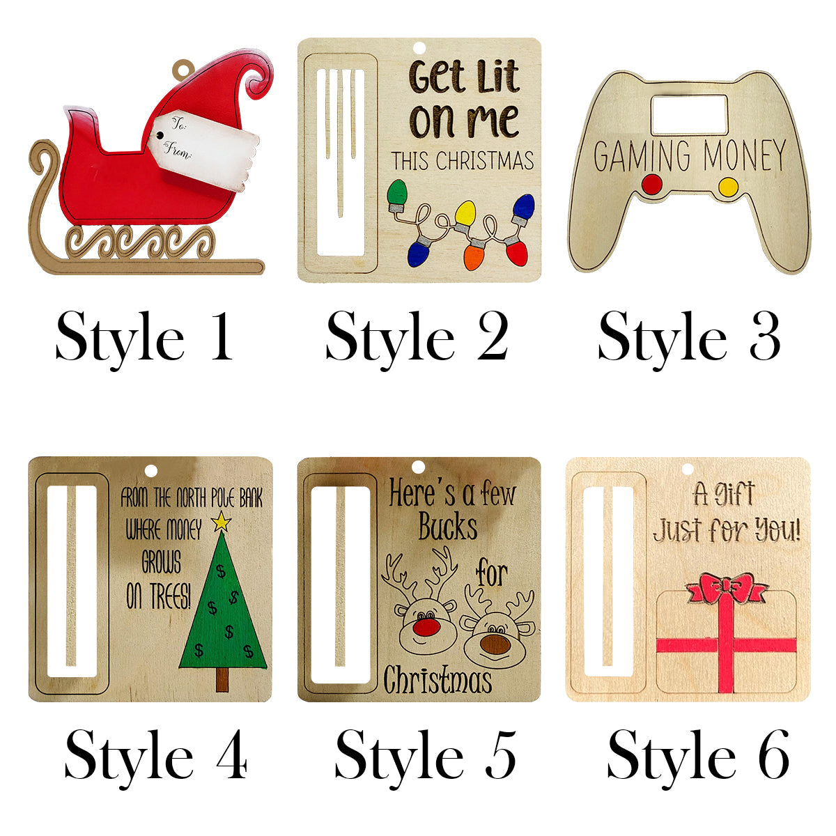 Christmas Money Holders Gift - Family Wooden Ornament - New Release