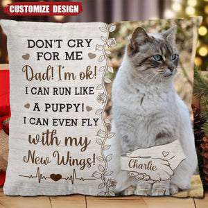 Don't Cry For Me, Mom - Personalized Photo Pillow