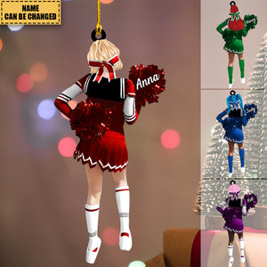 Personalized Cheerleading Pom pom Girl Christmas Ornaments - New Release