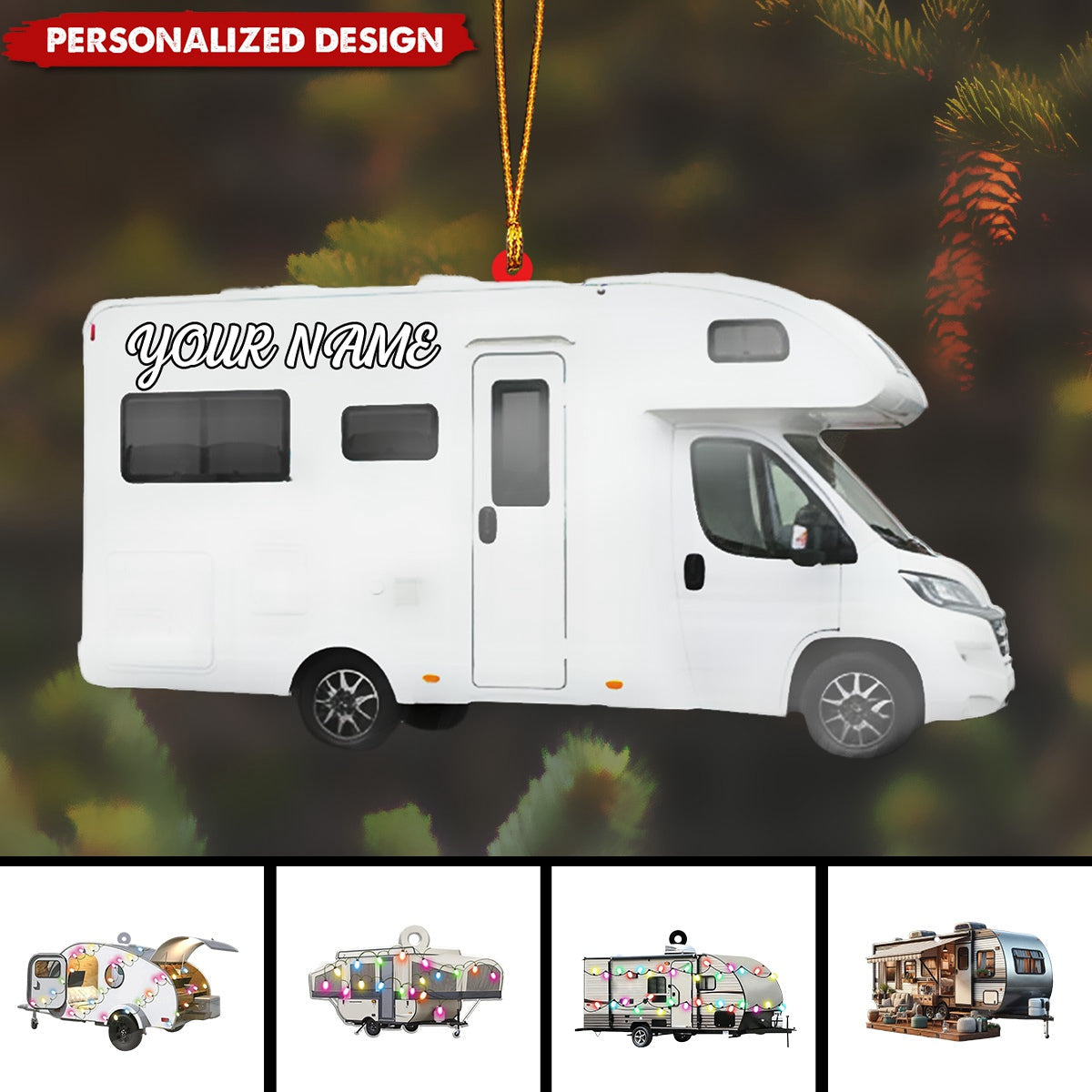 New Release Personalized Camping Car Christmas Ornament-Gifts For Camping Lovers