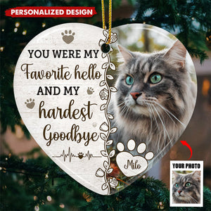 2024 New Release My Best Friend And A True Hero-Personalized Ceramic Ornament-Christmas Gift,Sympathy Gift For Pet Lovers