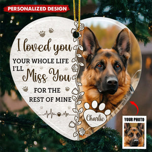 2024 New Release My Best Friend And A True Hero-Personalized Ceramic Ornament-Christmas Gift,Sympathy Gift For Pet Lovers