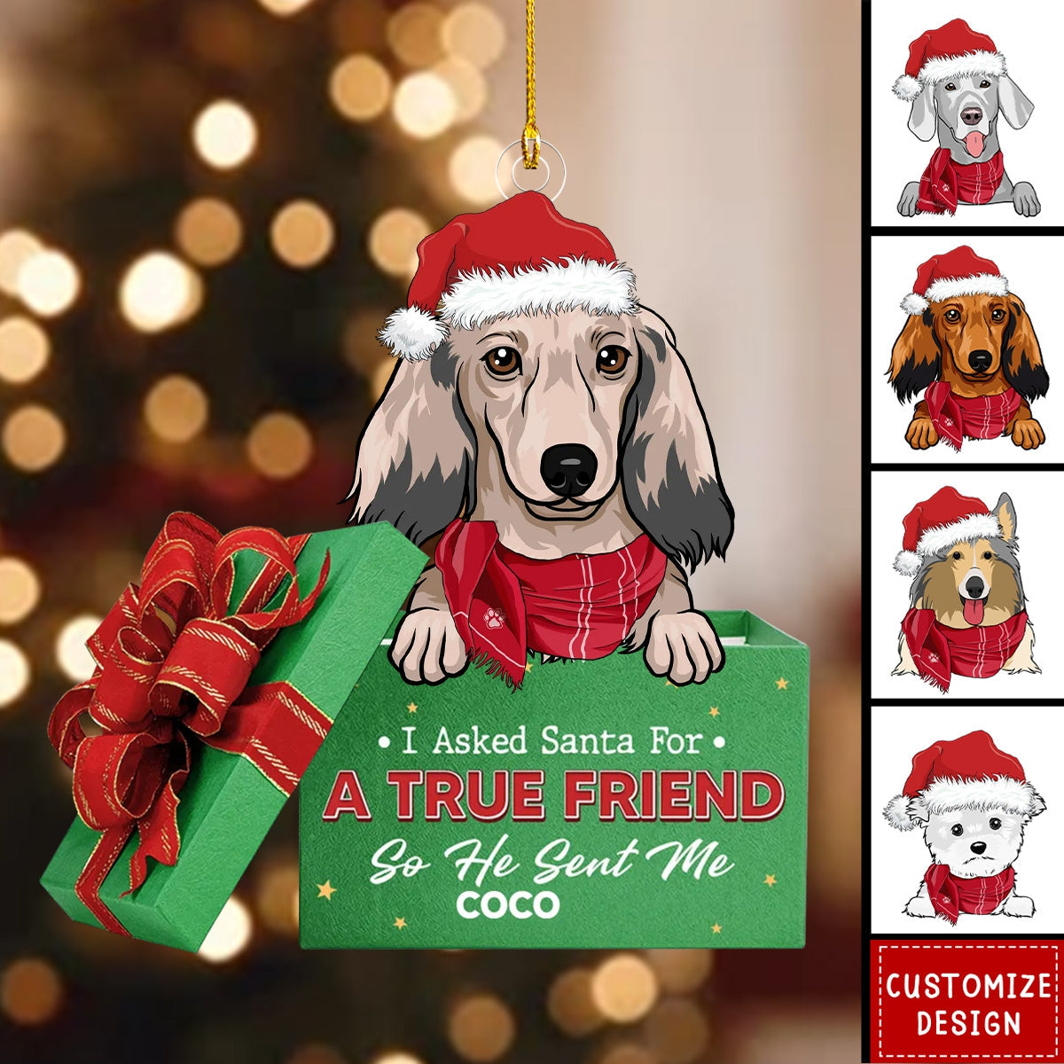 A True Friend - Personalized Acrylic Ornament - New Release
