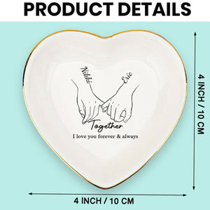 From our first kiss till our last breath - Personalized Heart Jewelry Dish Gift For Couple