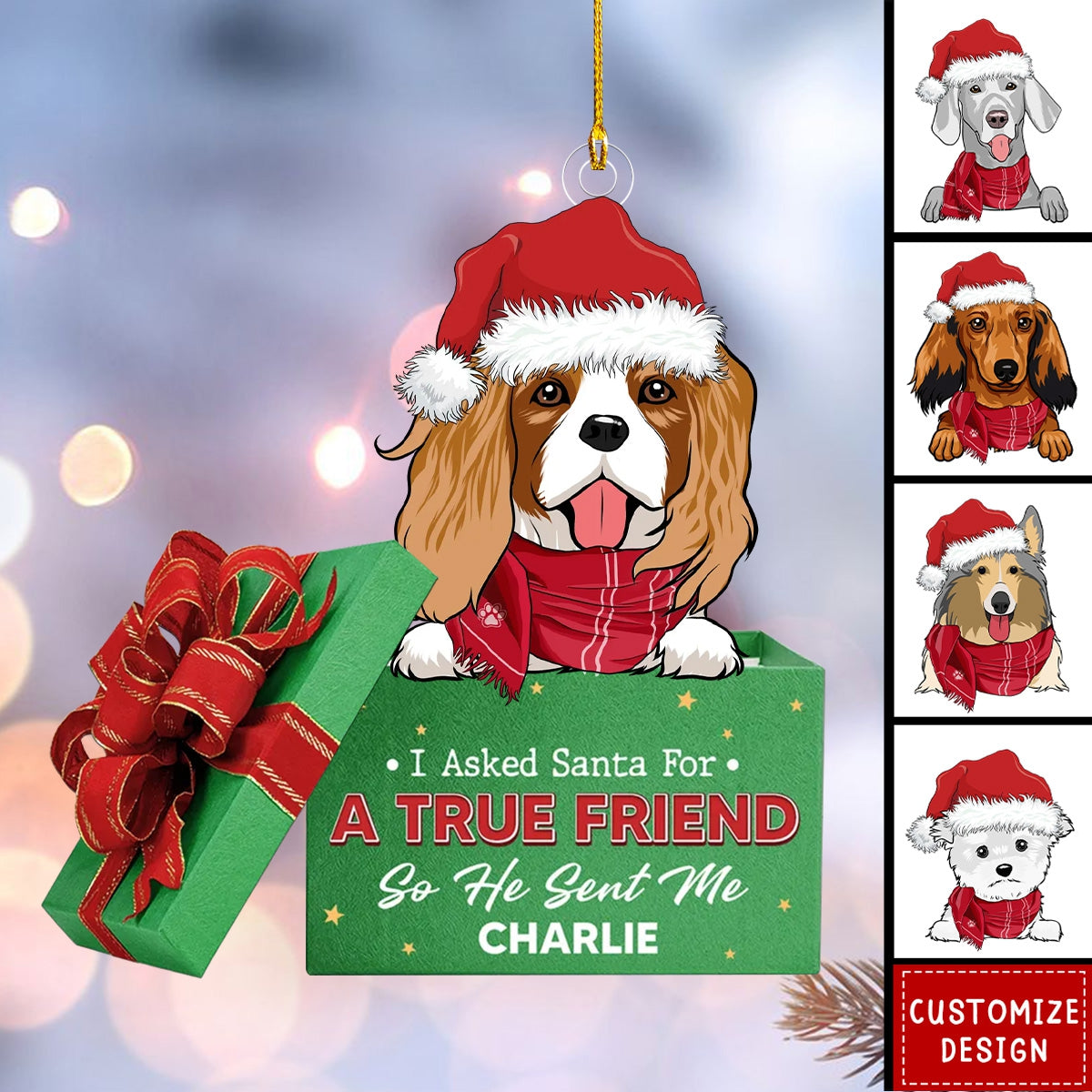 A True Friend - Personalized Acrylic Ornament - New Release