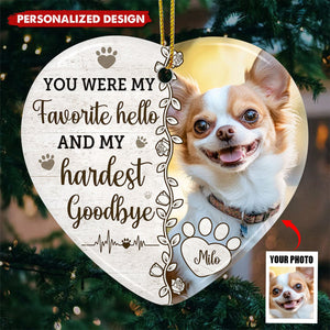 New Release My Best Friend And A True Hero-Personalized Ceramic Ornament-Christmas Gift,Sympathy Gift For Pet Lovers