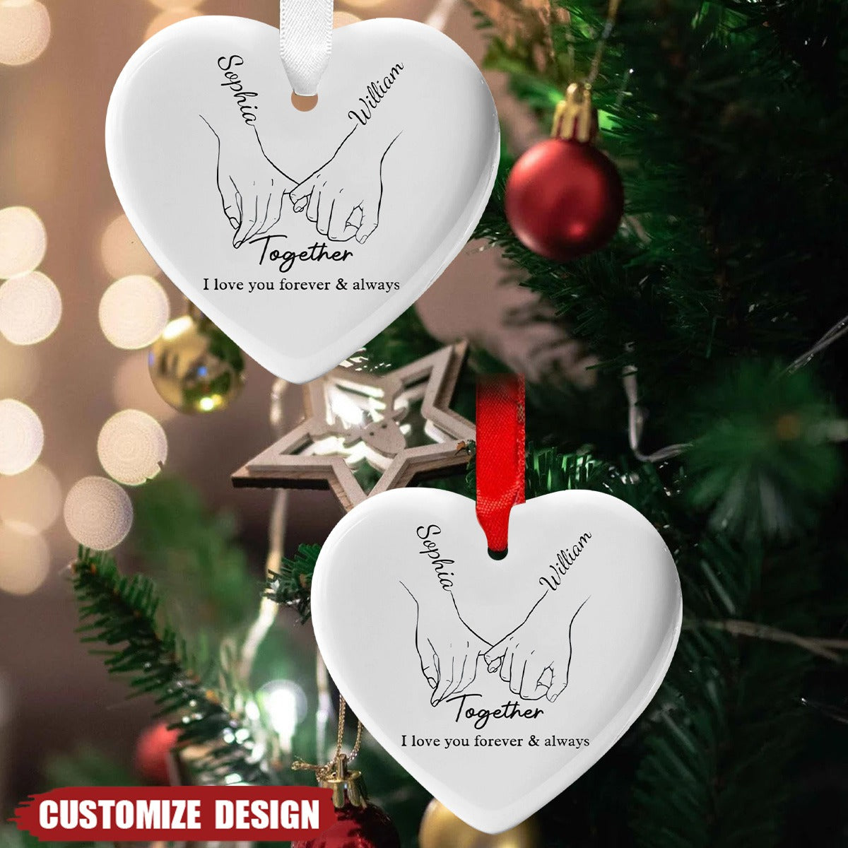From our first kiss till our last breath -  Personalized Ceramic Ornament - New Release
