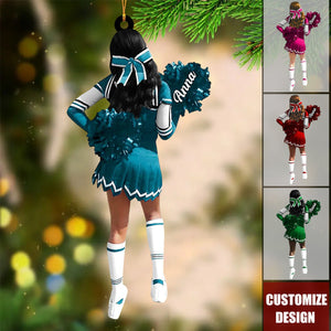 Personalized Cheerleading Pom pom Girl Christmas Ornaments - New Release