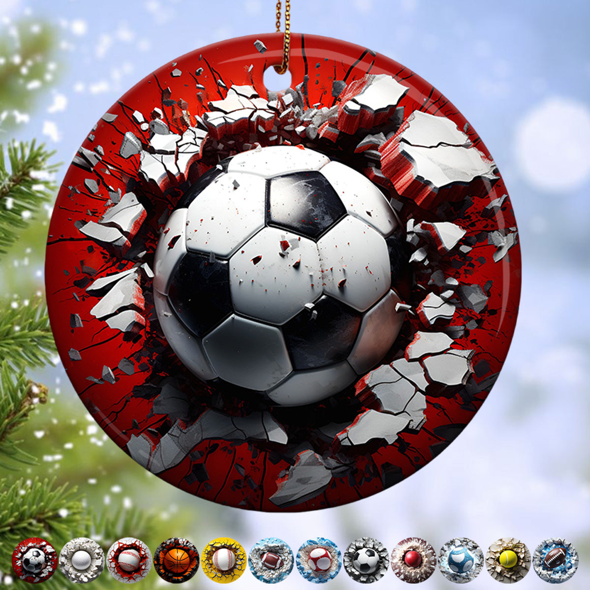 Sports Balls Ceramic Ornament - New Release