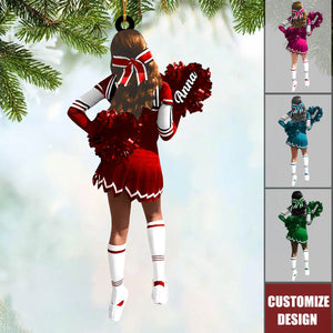 Personalized Cheerleading Pom pom Girl Christmas Ornaments - New Release