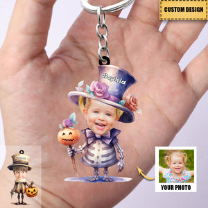 Image Upload Personalized Halloween Ornaments & Keychain - Best Gift for Kids